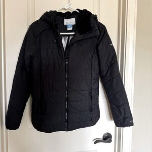 Columbia Black Puffer Jacket with Quilted Design small